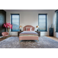 S6001 PINK VELVET RICHMOND łóżko BELMOND 120x200 różowe - welur King Home