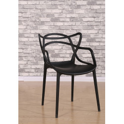 PP-936.BLACK Krzesło HILO PREMIUM czarne - polipropylen King Home