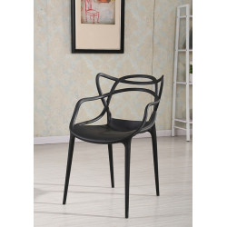 PP-936.BLACK Krzesło HILO PREMIUM czarne - polipropylen King Home