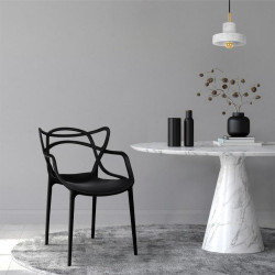 PP-936.BLACK Krzesło HILO PREMIUM czarne - polipropylen King Home