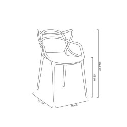 PP-936.BLACK Krzesło HILO PREMIUM czarne - polipropylen King Home