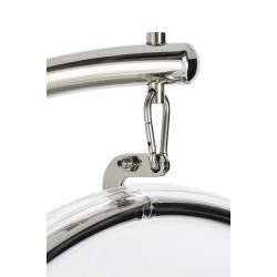 JH-200.17W Fotel BUBBLE STAND poduszka czerwona - podstawa chrom, korpus akryl, poduszka wełna King Home