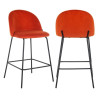S4584 SAFFRON SEVEN RICHMOND krzesło barowe ALYSSA 65 - jasnoczerwone King Home