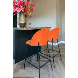 S4584 SAFFRON SEVEN RICHMOND krzesło barowe ALYSSA 65 - jasnoczerwone King Home