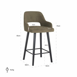 S4588 SHITAKE SEVEN RICHMOND krzesło barowe ANTONY 66 King Home