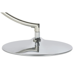 JH-200.01W Fotel BUBBLE STAND poduszka srebrna - podstawa chrom, korpus akryl, poduszka ekoskóra King Home