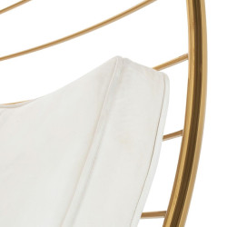 PH5994-1 Fotel wiszący GABBIA złoty / beżowy King Home