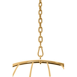 PH5994-1 Fotel wiszący GABBIA złoty / beżowy King Home