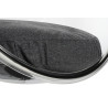 JH-200.04W Fotel BUBBLE STAND poduszka szara - podstawa chrom, korpus akryl, poduszka wełna King Home