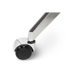 KH1501100106 Fotel biurowy LOUNGE GUBERNATOR BIG XL czarny - sklejka orzech, skóra naturalna, stal polerowana King Home