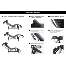 KH1501100100 Leżanka DIVANO czarna King Home
