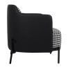 MSE011000336 Fotel VENICE BLACK czarny PU / pepitka King Home