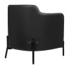 MSE011000336 Fotel VENICE BLACK czarny PU / pepitka King Home