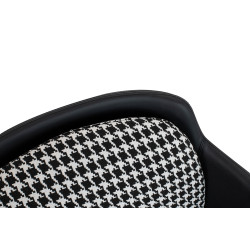 MSE011000336 Fotel VENICE BLACK czarny PU / pepitka King Home