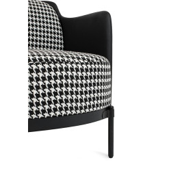 MSE011000336 Fotel VENICE BLACK czarny PU / pepitka King Home