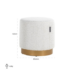 S4526 WHITE BOUCLÉ RICHMOND pufa EMMY S biała King Home