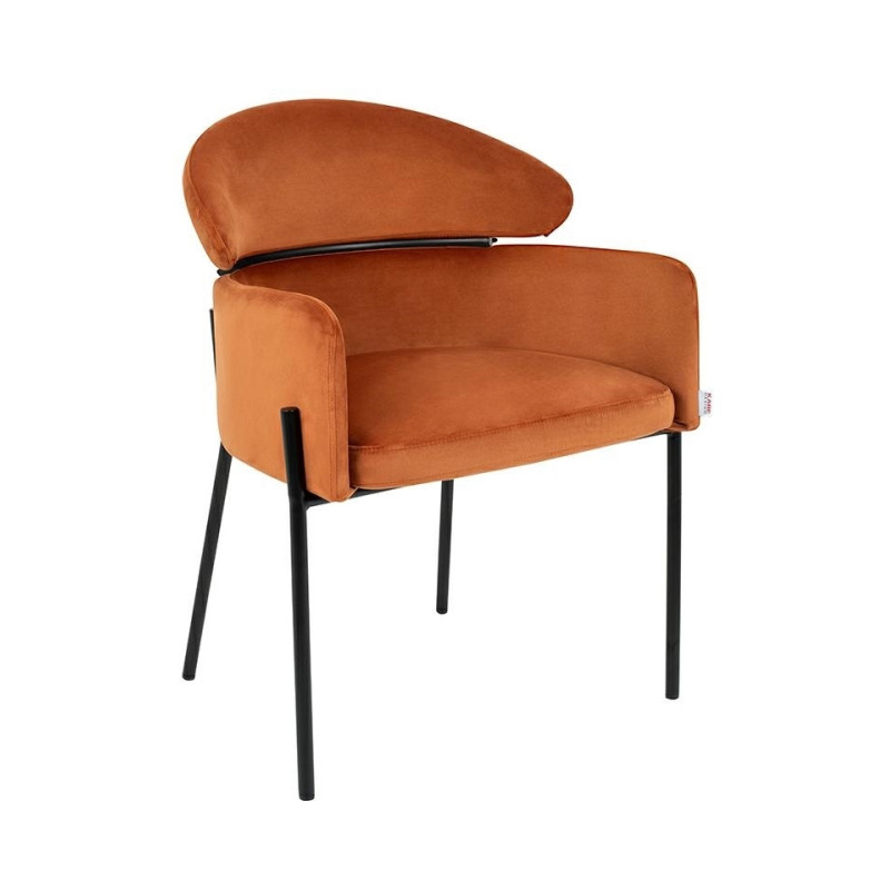 85679 KARE krzesło ALEXIA Velvet pomarańczowe King Home