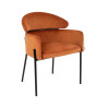85679 KARE krzesło ALEXIA Velvet pomarańczowe King Home