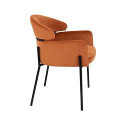 85679 KARE krzesło ALEXIA Velvet pomarańczowe King Home