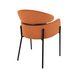 85679 KARE krzesło ALEXIA Velvet pomarańczowe King Home