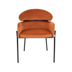 85679 KARE krzesło ALEXIA Velvet pomarańczowe King Home