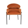 85679 KARE krzesło ALEXIA Velvet pomarańczowe King Home