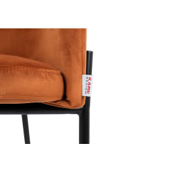 85679 KARE krzesło ALEXIA Velvet pomarańczowe King Home