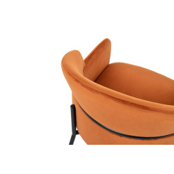 85679 KARE krzesło ALEXIA Velvet pomarańczowe King Home