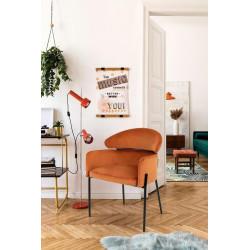 85679 KARE krzesło ALEXIA Velvet pomarańczowe King Home