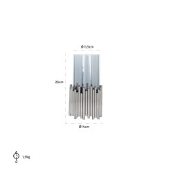 -WL-0116 RICHMOND świecznik CHERISE S srebrny King Home