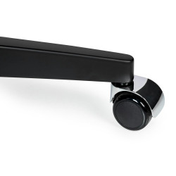 KH1501100155 Fotel biurowy LOUNGE GUBERNATOR czarny - heban, skóra naturalna, podstawa czarna King Home