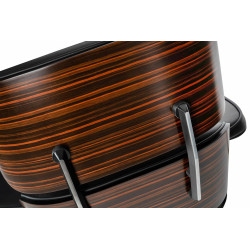 KH1501100155 Fotel biurowy LOUNGE GUBERNATOR czarny - heban, skóra naturalna, podstawa czarna King Home