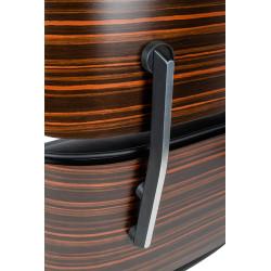 KH1501100155 Fotel biurowy LOUNGE GUBERNATOR czarny - heban, skóra naturalna, podstawa czarna King Home