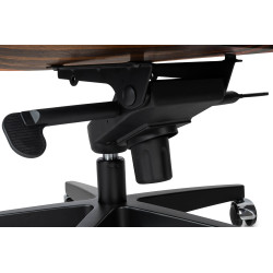 KH1501100155 Fotel biurowy LOUNGE GUBERNATOR czarny - heban, skóra naturalna, podstawa czarna King Home