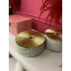 -JB-0024 RICHMOND pojemnik na biżuterię BEEZ S biały King Home