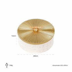 -JB-0025 RICHMOND pojemnik na biżuterię BEEZ L biały King Home