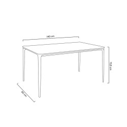 KH1501100159 Stół SLIM 140 biały King Home