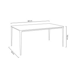 KH1501100162 Stół SLIM 180 czarny King Home