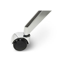 KH1501100214 Fotel biurowy LOUNGE GUBERNATOR czarny - jesion, skóra naturalna, stal polerowana King Home