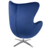KH1501100190 Fotel EGG SZEROKI VELVET ciemny niebieski.49 - welur, podstawa stal King Home