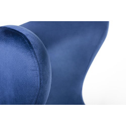 KH1501100190 Fotel EGG SZEROKI VELVET ciemny niebieski.49 - welur, podstawa stal King Home