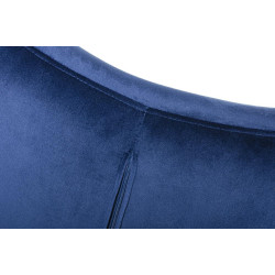 KH1501100190 Fotel EGG SZEROKI VELVET ciemny niebieski.49 - welur, podstawa stal King Home
