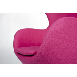 KH1501100193 Fotel EGG SZEROKI fuksja.11 - wełna, podstawa stal King Home