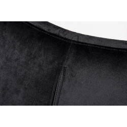 KH1501100187 Fotel EGG SZEROKI VELVET czarny.50 - welur, podstawa stal King Home