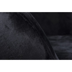 KH1501100187 Fotel EGG SZEROKI VELVET czarny.50 - welur, podstawa stal King Home