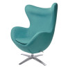 KH1501100188 Fotel EGG SZEROKI turkusowy.12 - wełna, podstawa stal King Home