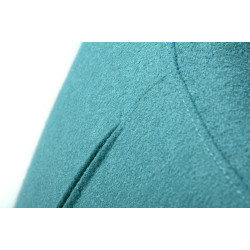 KH1501100188 Fotel EGG SZEROKI turkusowy.12 - wełna, podstawa stal King Home