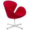 JH028.RED.17 Fotel SWAN WOOL PREMIUM czerwony - wełna, podstawa stal King Home