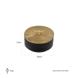 -JB-0027 RICHMOND pojemnik na biżuterię BEEZ L czarny King Home