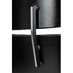 KH1501100169 Fotel biurowy LOUNGE GUBERNATOR czarny - czarny jesion, skóra naturalna, podstawa czarna King Home